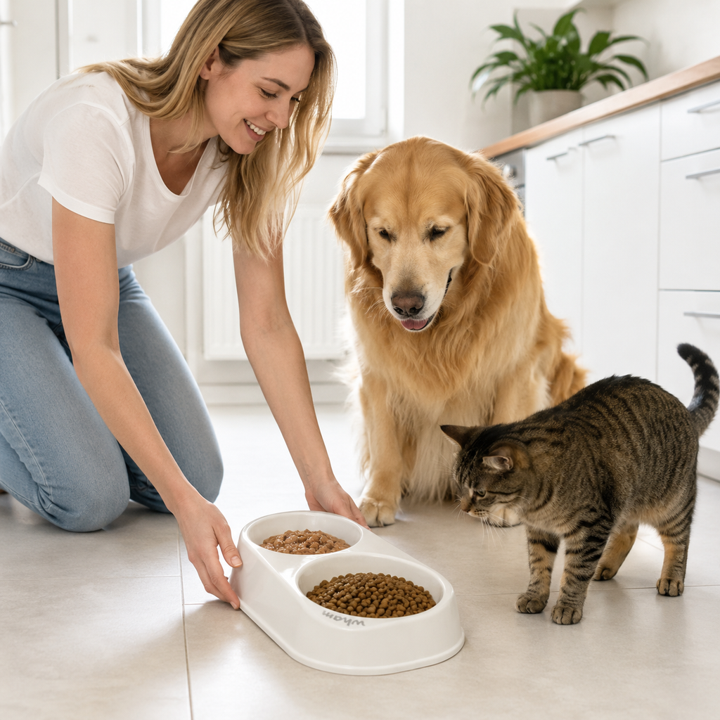 Double Pet Food and Water Bowl