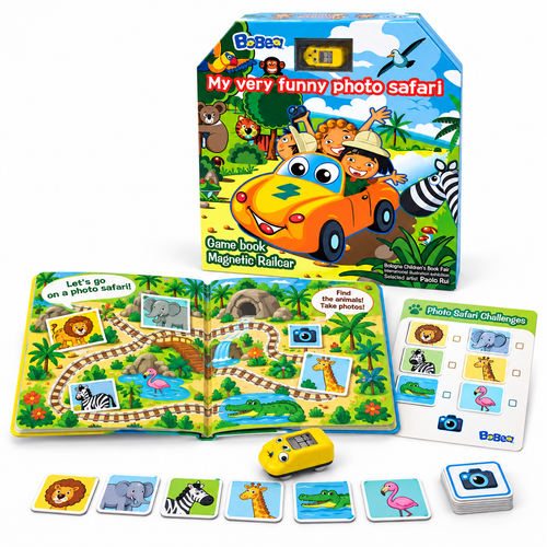 BoBea My Very Funny Photo Safari – Magnetic Railcar Game Book
