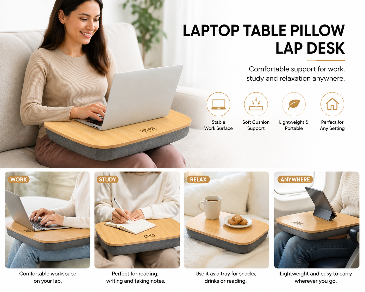 Laptop Table Pillow