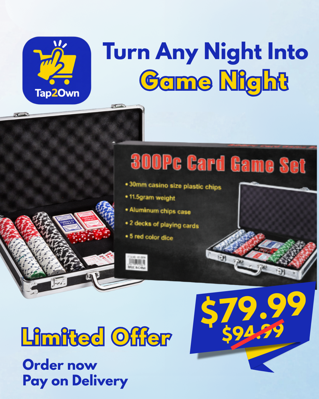 300/500Pc Card Game Set