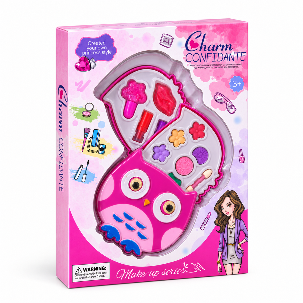 Charm Confidante Owl Makeup Play Set for Kids
