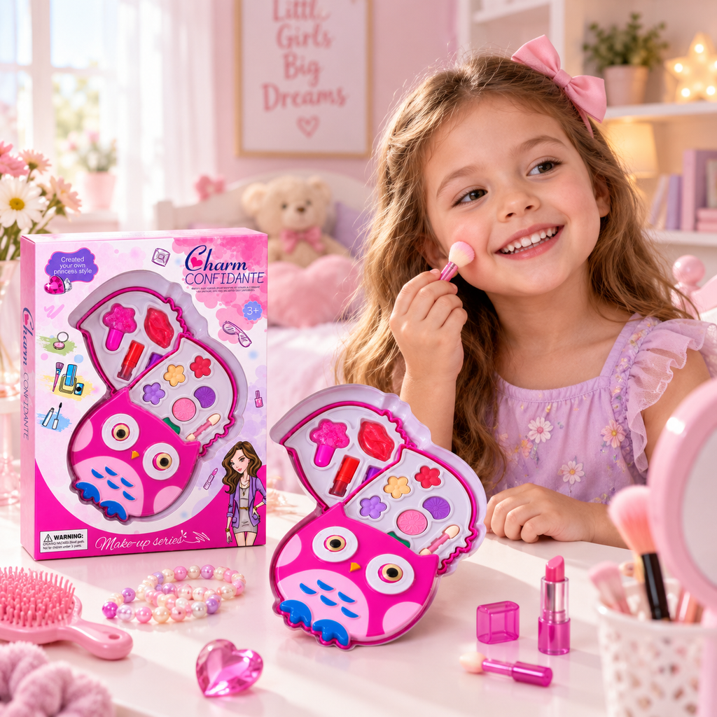 Charm Confidante Owl Makeup Play Set for Kids