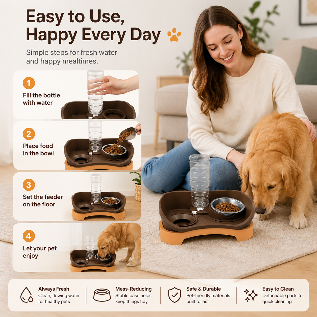 Pet Feeding and Water Station
