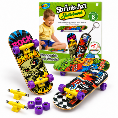 Artoys Shrink-Art Skateboard Craft Kit – 6 Mini Boards