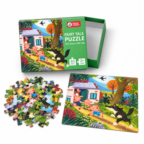 Brain Forest The Three Little Pigs Fairy Tale Puzzle – 60 Pieces