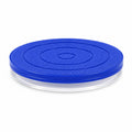 Tap2Own Anti Ant Pet Food Bowl Stand, blue plastic with textured surface and clear water moat base.