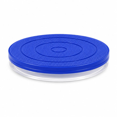 Tap2Own Anti Ant Pet Food Bowl Stand, blue plastic with textured surface and clear water moat base.