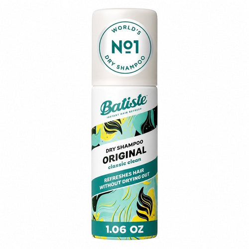 Tap2Own Batiste Original dry shampoo 1.06 oz travel bottle with classic clean scent for instant hair refreshing.