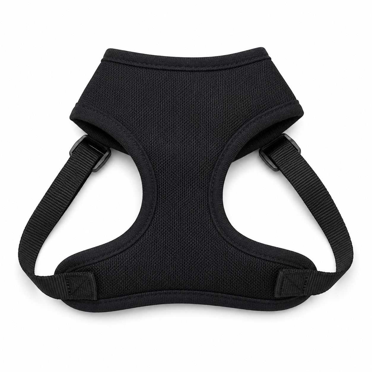 Tap2Own black knit dog harness with adjustable straps and textured pattern for small dogs.