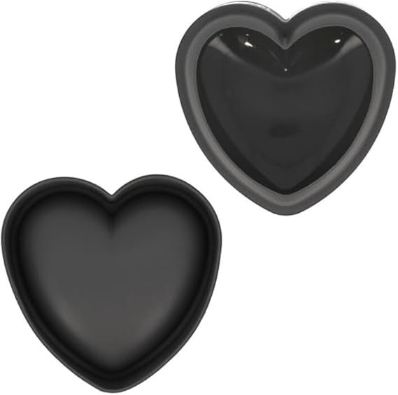 Tap2Own black silicone heart-shaped baking mold for cakes, mousses, and jellies. Flexible, non-stick, and heat-resistant.