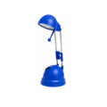 Tap2Own blue adjustable desk lamp with a flexible head, perfect for reading and studying. Features a stable base and on/off switch.