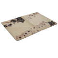 Tap2Own beige cat litter trapping doormat with textured surface and cute cat face pattern. 23.6" x 15.7".