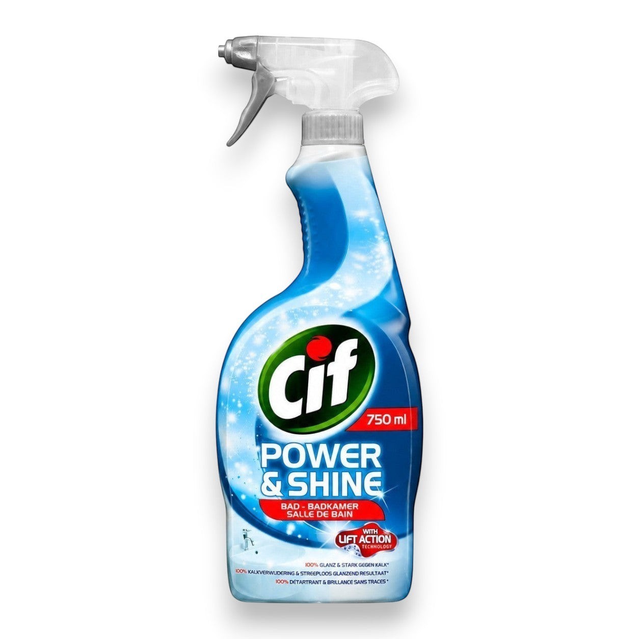 Tap2Own Cif Power and Shine bathroom cleaning spray bottle with Lift Action technology for limescale removal