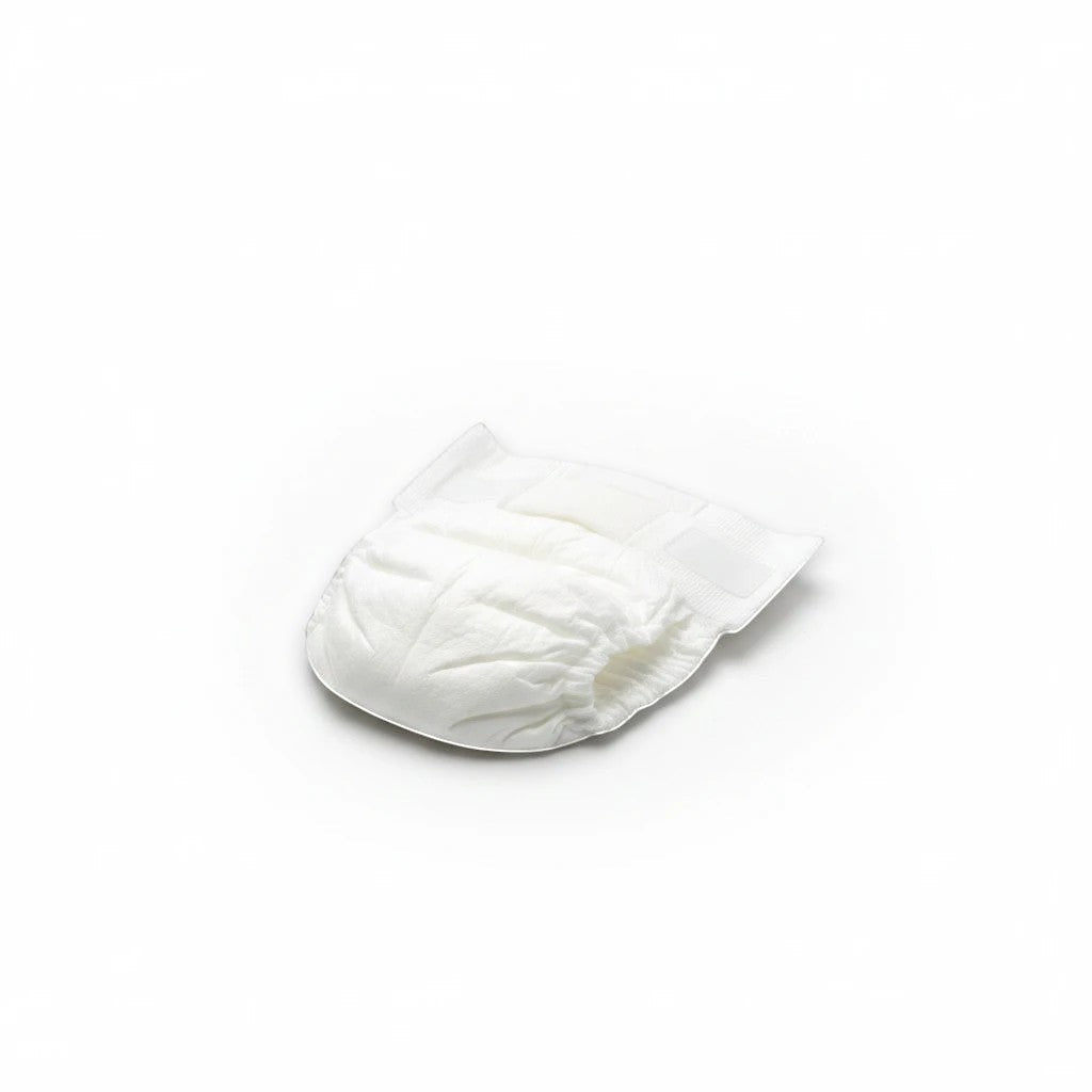 Tap2Own white disposable dog diaper with secure fastening for pet hygiene and comfort.