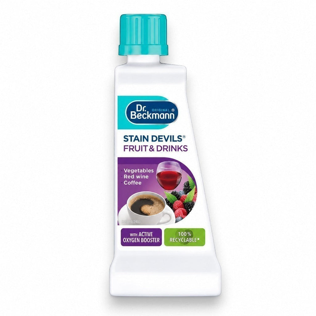 Tap2Own Dr. Beckmann Stain Devils Fruit and Drinks remover bottle with teal cap for cleaning fabric stains