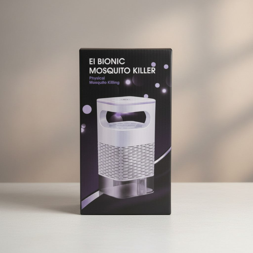 Tap2Own EI BIONIC Mosquito Killer, white physical mosquito killing device with UV light and removable tray.