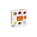 Tap2Own My First Family Animals Loto Game box featuring colorful cartoon animals like a snail, hedgehog, ladybug, squirrel, chick, turtle, and rabbit. For ages 2+.