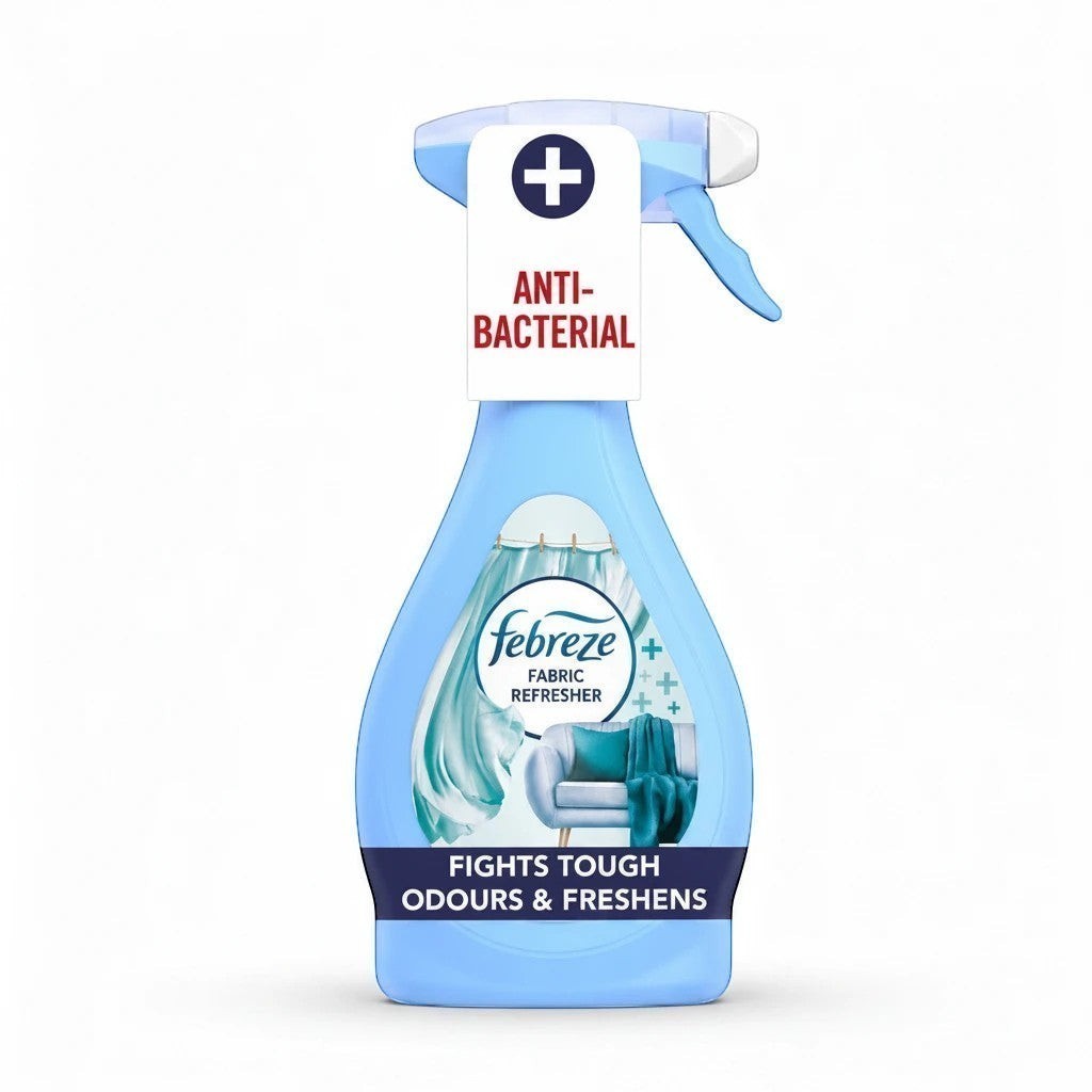 Tap2Own Febreze Antibacterial Fabric Refresher spray bottle for eliminating odours on upholstery and household fabrics.