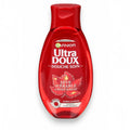Tap2Own Garnier Ultra Doux nourishing shower gel with maple sap and castor oil in a red bottle
