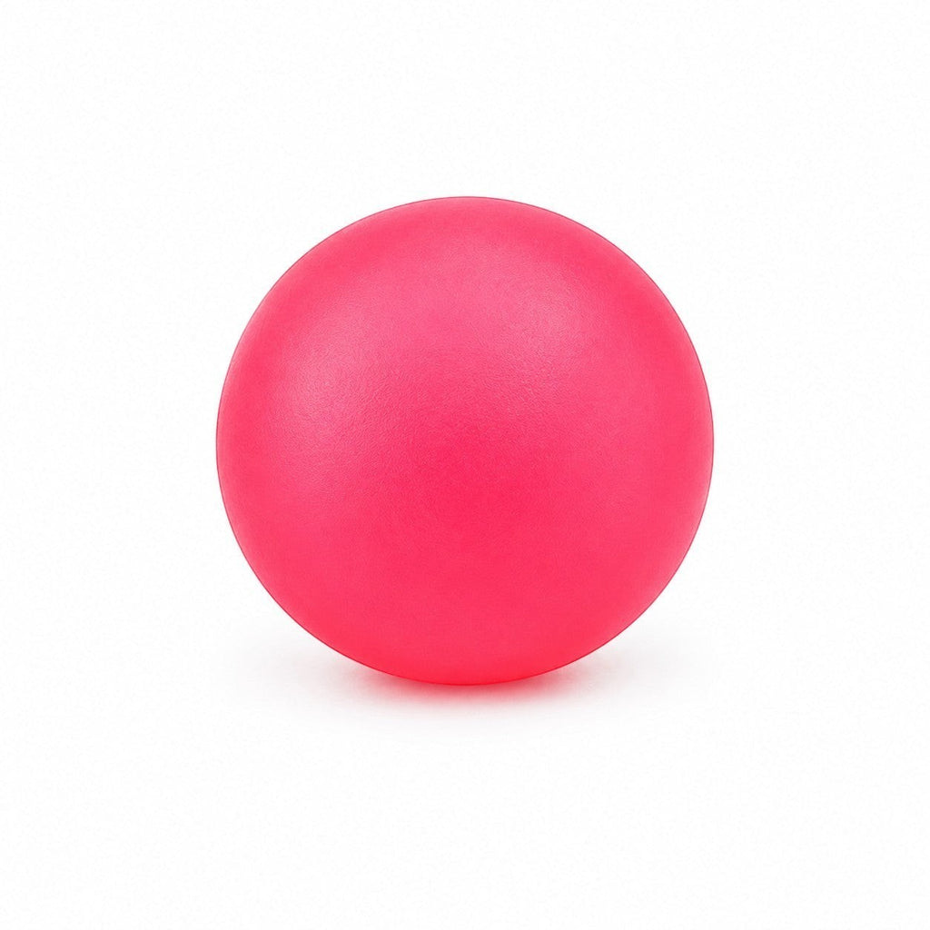 Tap2Own neon pink interactive small glow-in-the-dark dog ball made of durable, pet-safe material.