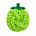 Tap2Own green woven rope fruit cat toy, shaped like a durian, for batting and chewing.