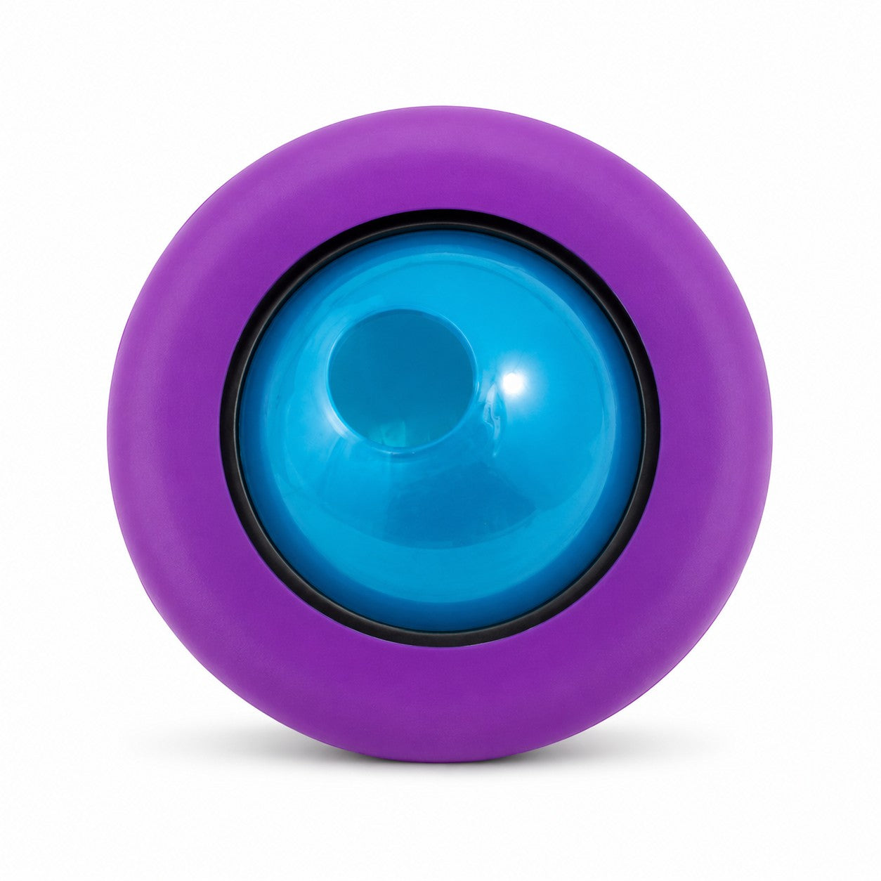Tap2Own purple and blue interactive cat toy with bell sounds and treat dispenser