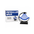 Tap2Own Kinetic Desk Toy Pendulum Wave with blue metallic balls and black metal frame, demonstrating physics principles.