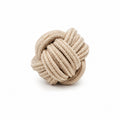 Tap2Own natural beige cotton rope knot ball dog toy for interactive play and chewing.
