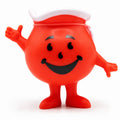 Tap2Own Kool-Aid Man vinyl dog toy, red with white lid, smiling face, waving arm, squeaks when squeezed.