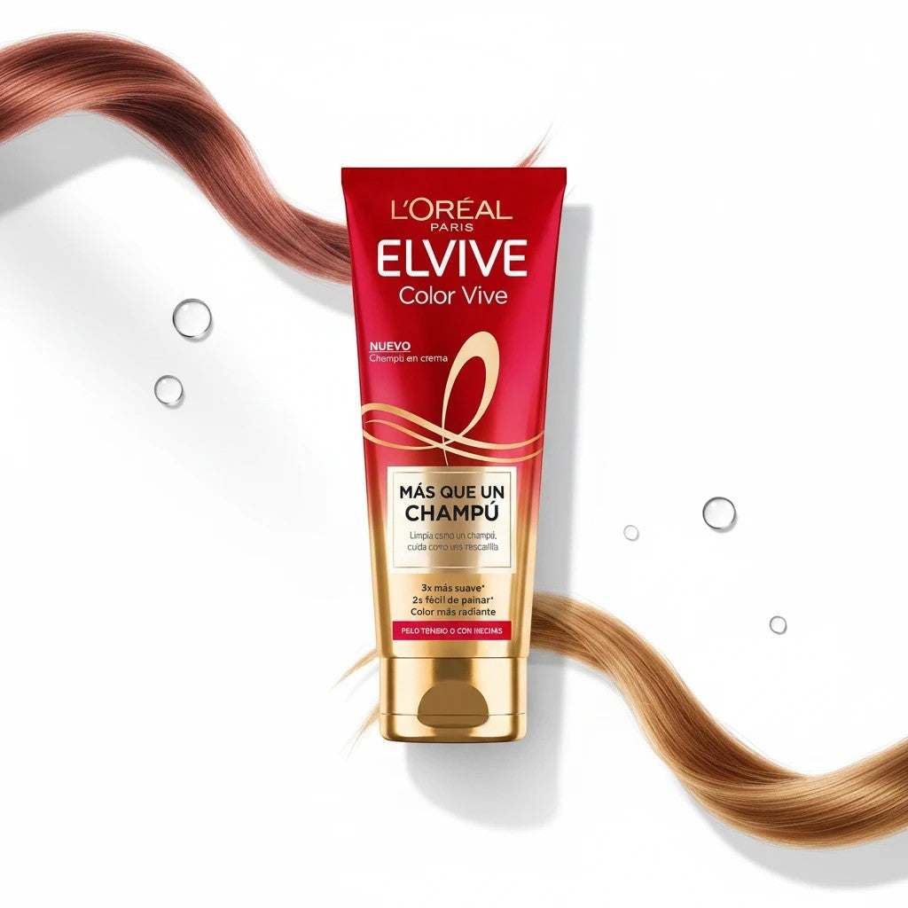 Tap2Own L'Oréal Paris Elvive Color Vive cream shampoo treatment in a red tube for color-treated hair.