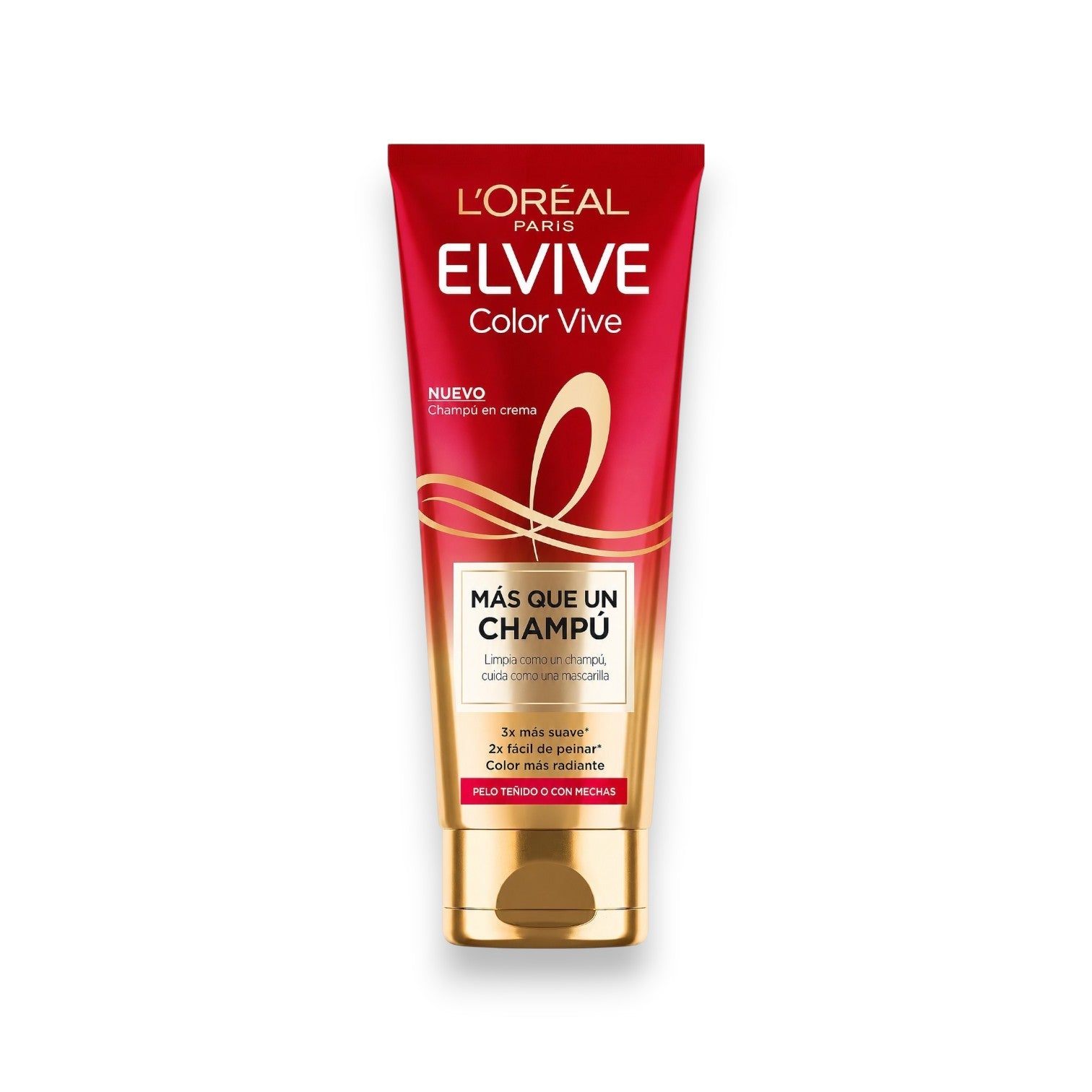 Tap2Own L'ORÉAL PARIS ELVIVE Color Vive cream shampoo treatment in a red and gold tube for color-treated hair.
