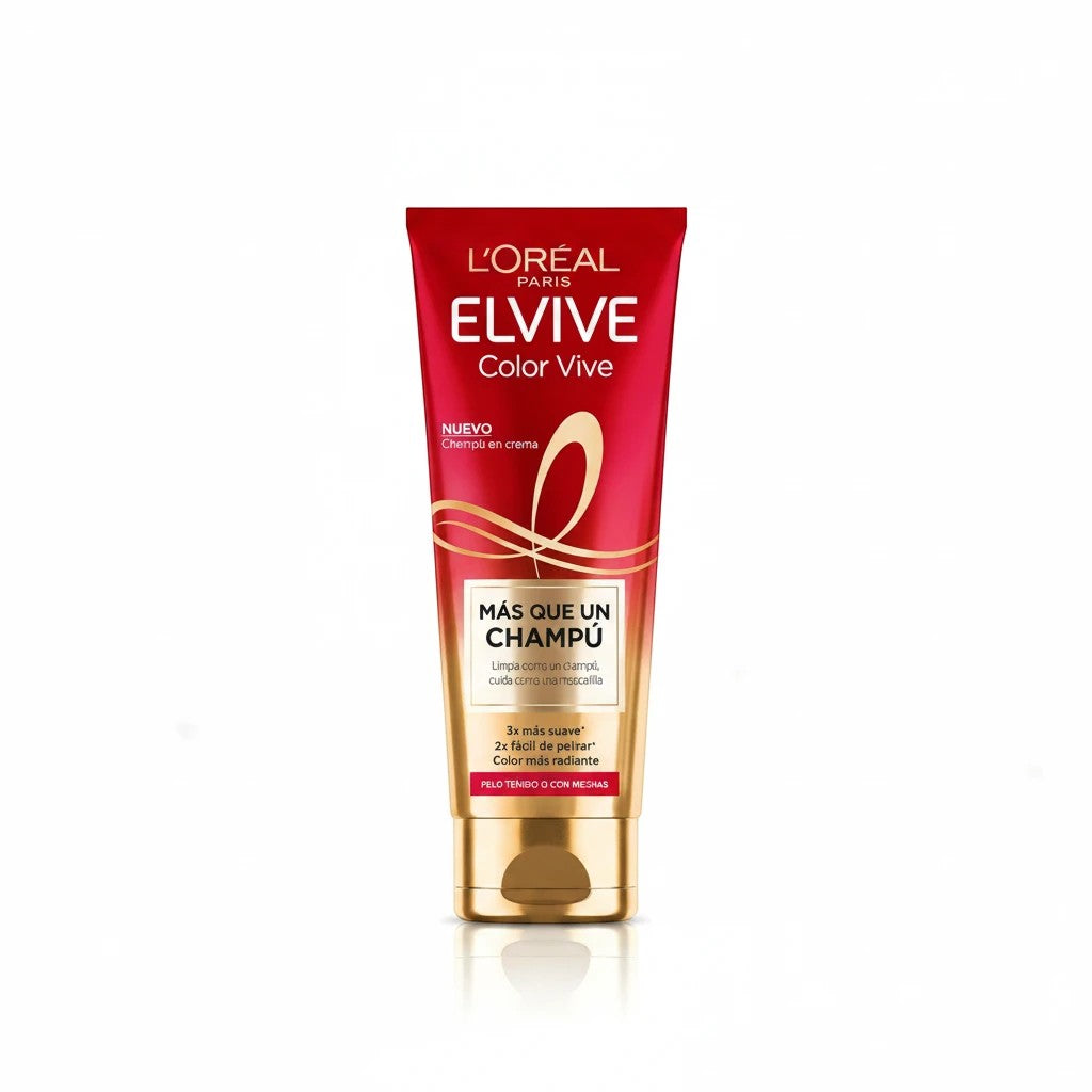 Tap2Own L'ORÉAL PARIS ELVIVE Color Vive cream shampoo treatment in a red tube for color-treated hair.