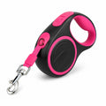 Tap2Own pink and black retractable dog leash for small to medium dogs with nylon tape and lock function.