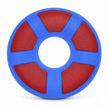 Tap2Own blue and red rubber flying ring dog toy for fetch and outdoor play