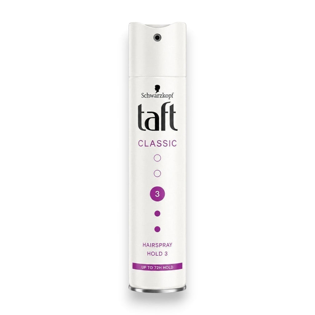 Tap2Own Schwarzkopf Taft Classic hair spray bottle with hold level 3 for long-lasting 72-hour style control
