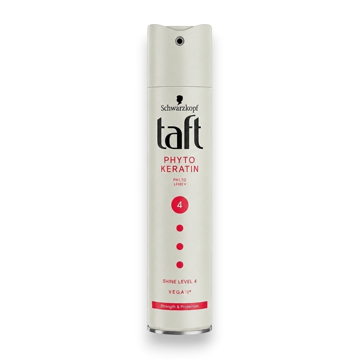 Tap2Own Schwarzkopf Taft Phyto Keratin hair spray bottle with level 4 hold for strength and shine