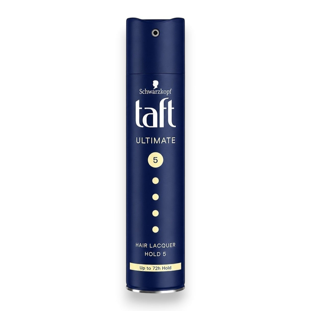 Tap2Own Schwarzkopf Taft Ultimate hair lacquer spray with level 5 hold in a dark blue canister
