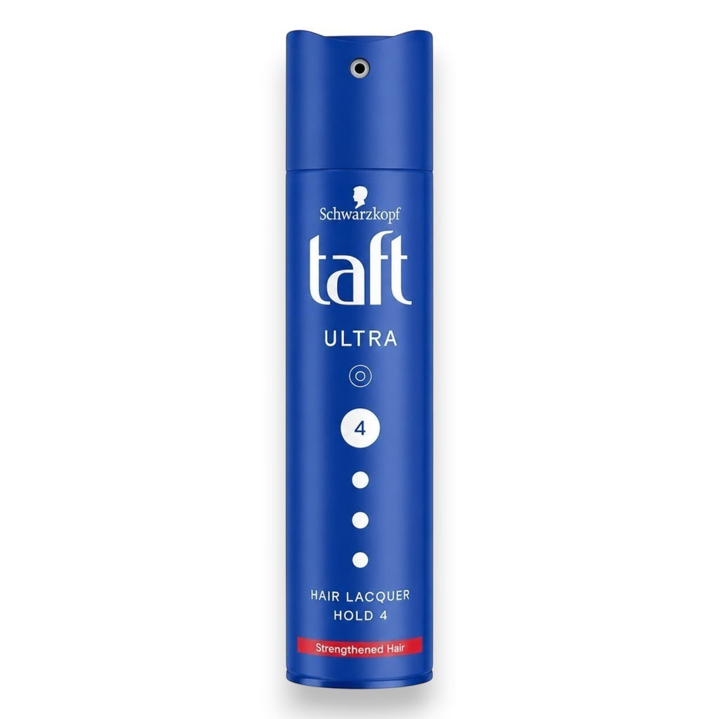 Tap2Own Schwarzkopf Taft Ultra hair lacquer spray with hold level 4 for long-lasting, weightless styling control.