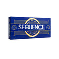 Tap2Own Sequence Luxury Edition board game box, featuring a dark blue design with gold accents and the game title prominently displayed.