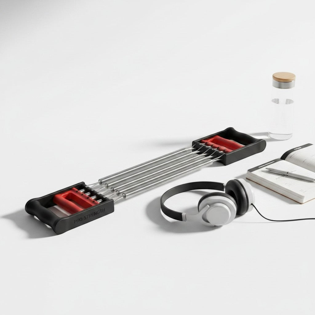 Tap2Own Spring Chest Expander with 5 steel springs and comfort-grip handles for upper body strength.
