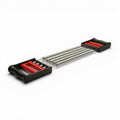 Tap2Own spring chest expander with five steel springs and red comfort-grip handles for upper body strength training.