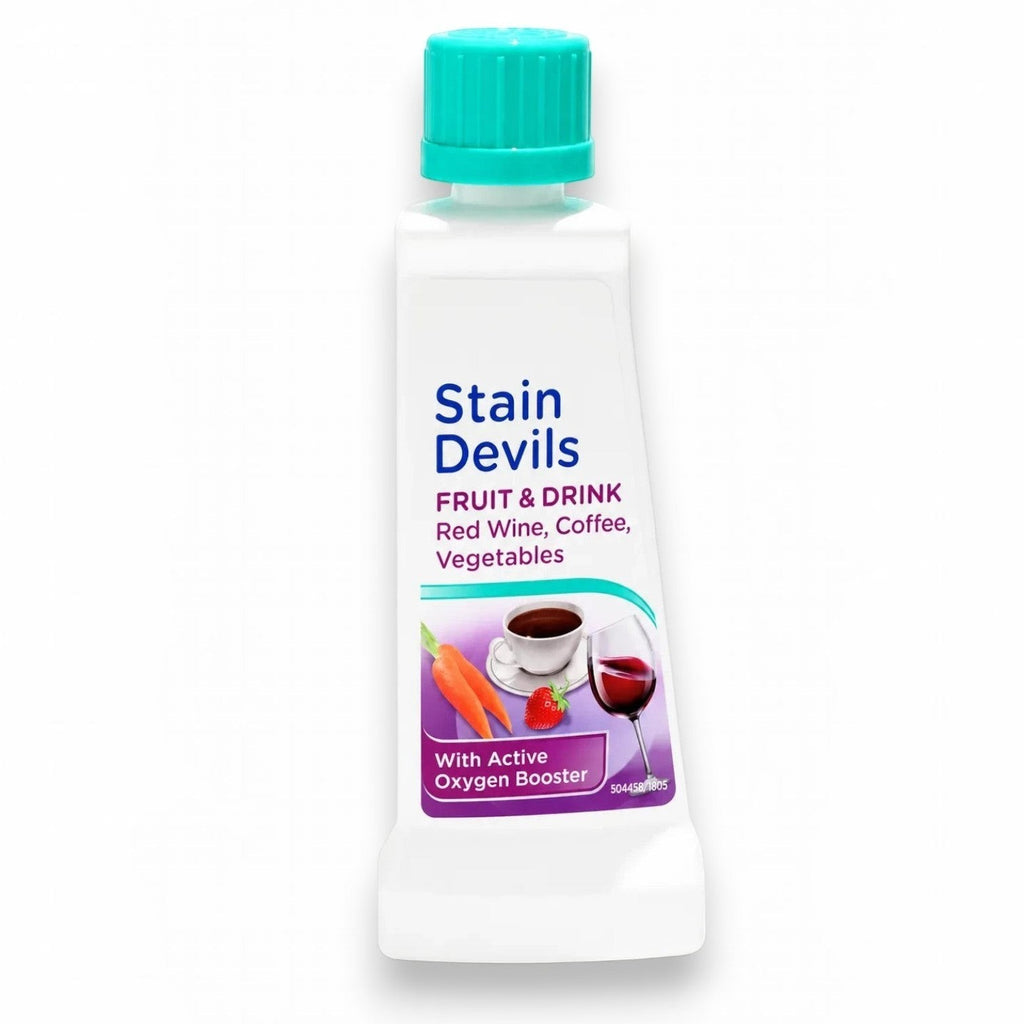 Tap2Own Stain Devils Fruit & Drink laundry stain remover bottle with teal cap and active oxygen booster formula