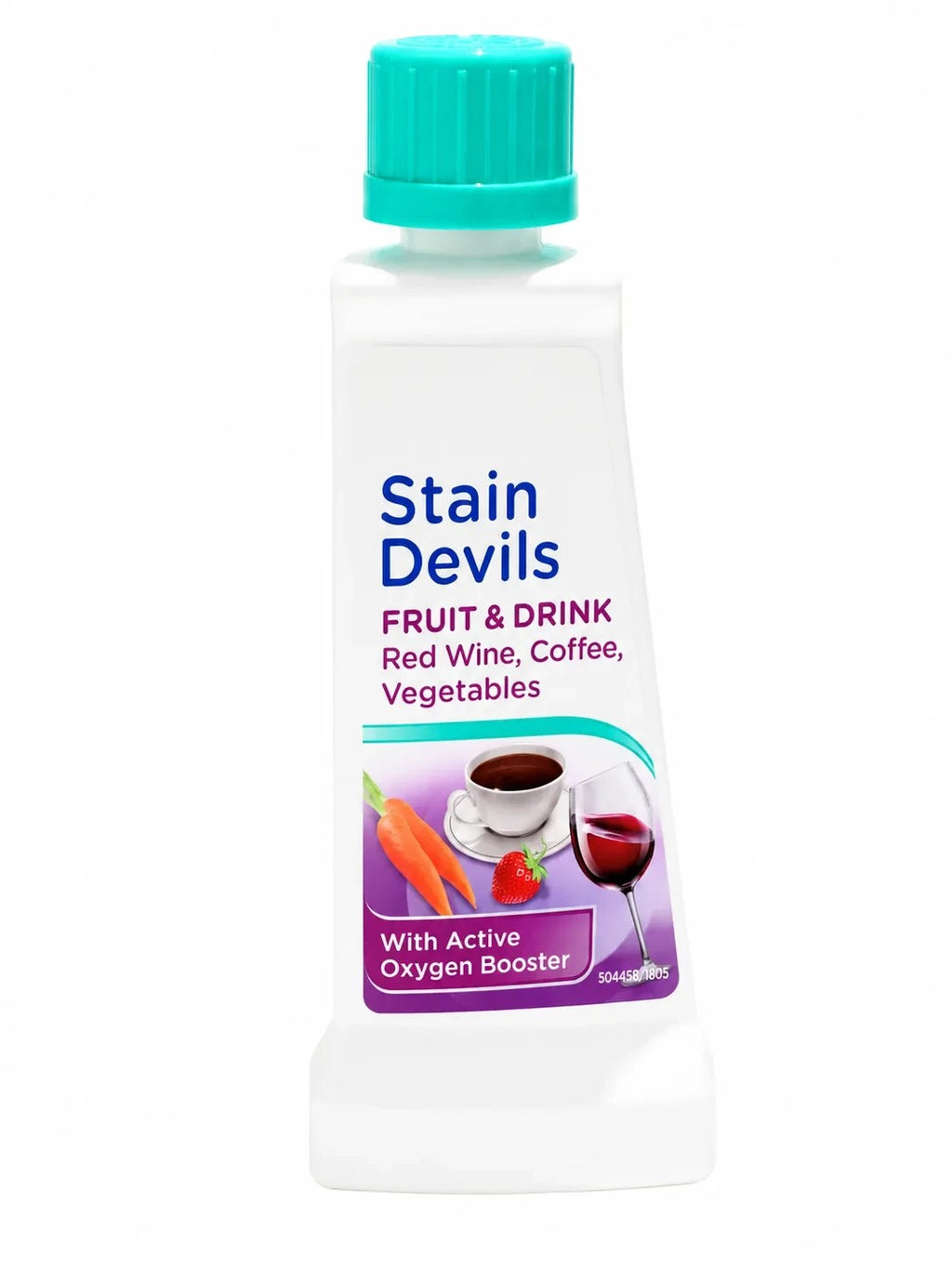 Tap2Own Stain Devils Fruit & Drink stain remover bottle with active oxygen booster for wine and coffee stains.