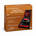 Tap2Own Classic Games tabletop arcade game, red and black, with 6 metal balls and score sheet. For ages 6+.