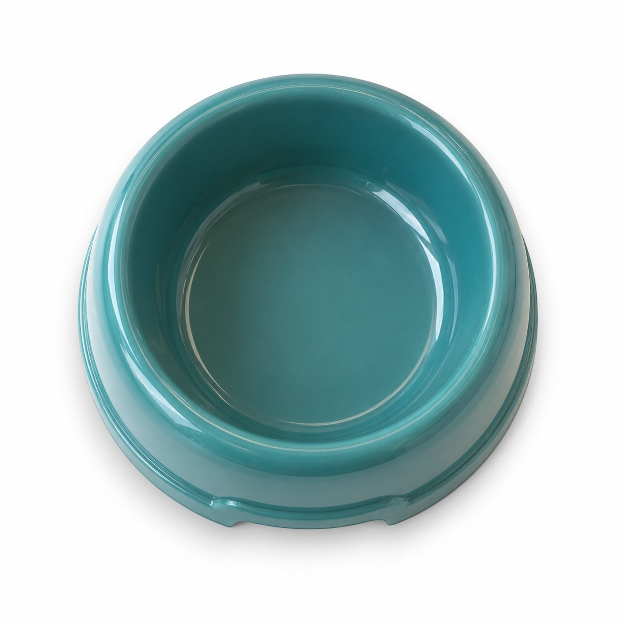Tap2Own teal durable pet food and water bowl, wide-mouth design for easy eating and cleaning.