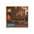 Tap2Own Wooden 4 in a Row Game, a classic strategy board game with a vintage-inspired wooden design. Includes wooden discs and a stand.