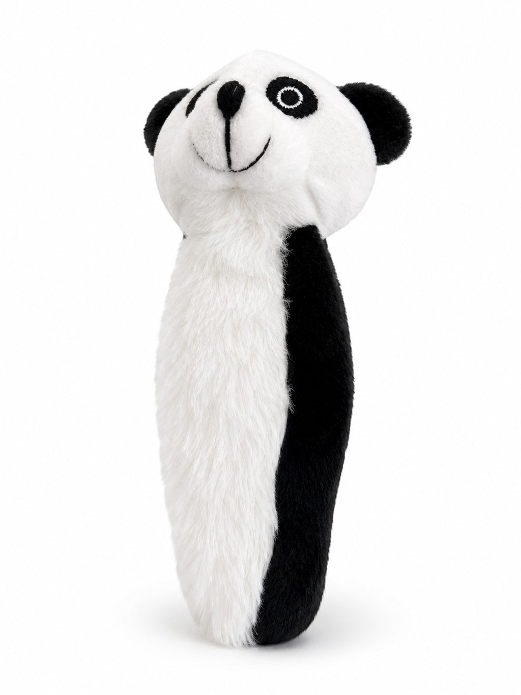 Tap To Own Plush Panda Dog Toy, black and white, durable plush material, interactive play